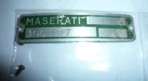 C114.04/2 Engine number plate 450.652