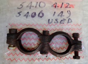 Exhaust half collar supper with screw Sold as a pair with part no 5410412 - Used